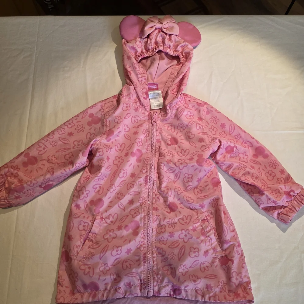 Disney Pink Minnie Mouse Hooded Jacket 3T